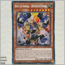 Boot-Up Admiral - Destroyer Dynamo - FIGA-EN002 - Secret Rare 1st Edition Yugioh - Image 1