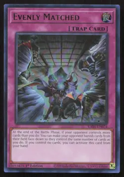 Yu-Gi-Oh TCG #RA01-EN074 Evenly Matched 1st Edition Super Rare NM - Image 1