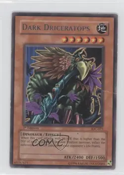 Dark Driceratops 1st Ed. YuGiOh Invasion of Chaos #IOC-073 2004 READ - Image 1