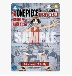 Bandai One Piece CCG Promo Monkey.D.Luffy US Voyage P-055 5000 2026 - Image 1