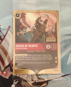 Disney Lorcana Wilds Unknown Queen Of Hearts Impatient Traveler Prerelease Promo - Image 1