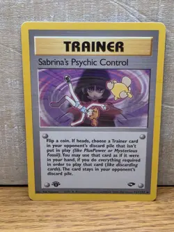 Sabrina’s Psychic Control 121/132 Gym Challenge 1st Edition Pokemon Card TCG - Image 1