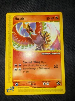 Ho-Oh # 52 WOTC Black Star PROMO "Pokemon Center NY" Stamped Card - Image 1