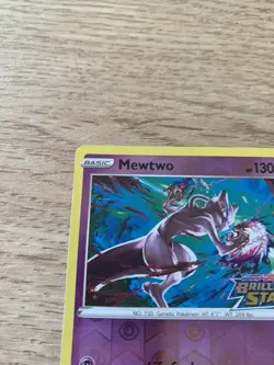 Pokemon Mewtwo TCG 056/172 Brilliant Stars Stamped Promo Card Reverse Holo - Image 3