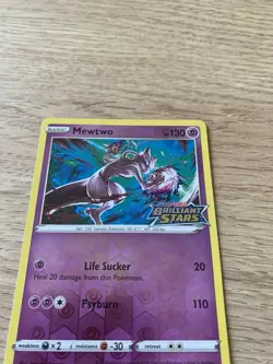 Pokemon Mewtwo TCG 056/172 Brilliant Stars Stamped Promo Card Reverse Holo - Image 5