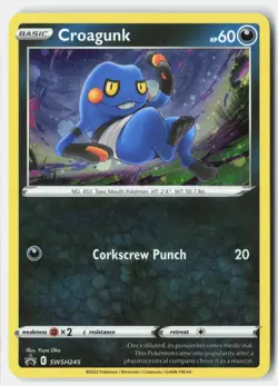 Croagunk - (Cosmos Holo) Promo Holo SWSH: Sword & Shield Promo Cards SWSH245 NM - Image 1