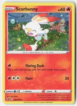 Scorbunny - (Cosmos Holo) Promo Holo SWSH: Sword & Shield Promo Cards SWSH244 NM - Image 1