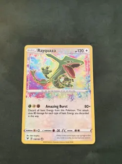 Rayquaza 138/185 Amazing Rare SWSH04: Vivid Voltage Pokemon Card Near Mint - Image 3