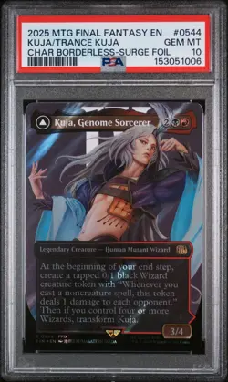 2025 Magic Final Fantasy Kuja, Genome Sorcerer Borderless Surge Foil #544 PSA 10 - Image 1