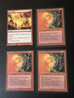 Pyroclasm X4 Ice Age/ Duel Deck LP Condition See Front/back Pics MTG - Image 1