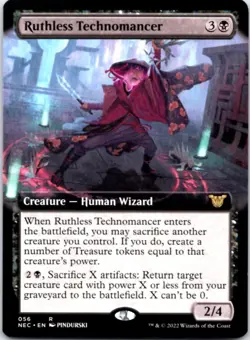 Ruthless Technomancer (Extended Art) Commander: Kamigawa: Neon Dynasty, 56 NM - Image 1