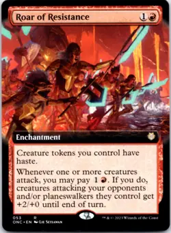 Roar of Resistance (Extended Art) Commander: Phyrexia: All Will Be One, 53 NM - Image 1
