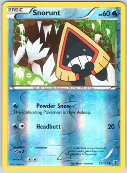 Snorunt 21/101 Common Plasma Blast Pokemon Reverse Holo NM - Image 1
