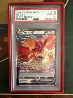 2022 POKEMON SWORD & SHIELD SILVER TEMPEST #140 HO-OH V PSA 10 Grade Guard Inc - Image 1