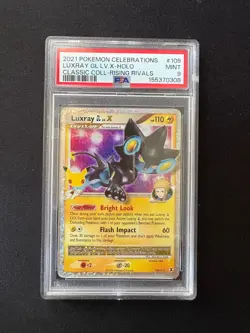 2021 Pokemon Celebrations Classic Collection LUXRAY HOLO #109 PSA 9 MINT - Image 1