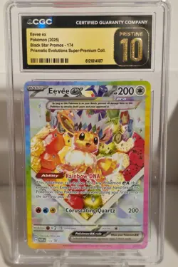 CGC PRISTINE 10 Eevee Ex SVP 174 SPC Prismatic Evolutions Premium Pokemon Card - Image 1