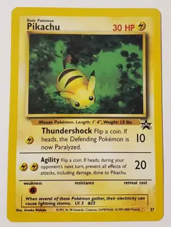 Pokemon TCG Pikachu WOTC Promo 027 Holo 60 HP English - Image 1