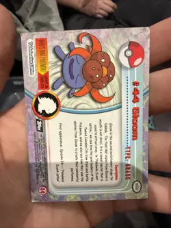 Gloom #44 1999 Topps Pokemon TV Animation Edition Series 1 Black Logo - Image 2