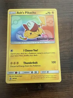 Pokemon - Black Star Promo - Ash's Pikachu - SM108 NM - Image 1