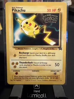 Pokemon Pikachu #4 Black Star Promo Pokemon the First Movie Regular Rare - Image 1