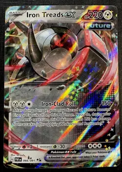 Iron Treads Ex 66/91 - DOUBLE RARE HOLO - Paldean Fates - 2025 Pokemon TCG - Image 1