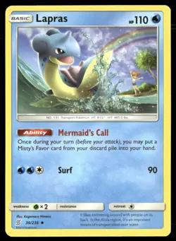Lapras 36/236 Uncommon 2019 Unified Minds Pokemon Near Mint - Image 1