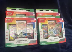 Pokemon TCG First Partner Illustration Collection Series 1 New Sealed Lot Of 4 - Image 1