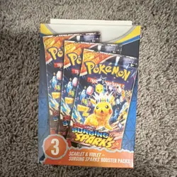 2 Pokemon Scarlet & Violet Surging Sparks Booster Box 2x English Pikachu 6 packs - Image 1