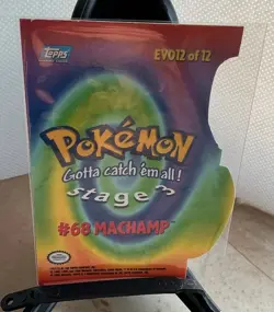 Pokemon TV Animation Series 3 Die Cut Machamp #68 3 EVO12 Topps Blue Logo - Image 2