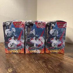 Pokemon TCG Scarlet Violet Surging Sparks Booster Box Sealed, Lot of 3 - Image 2