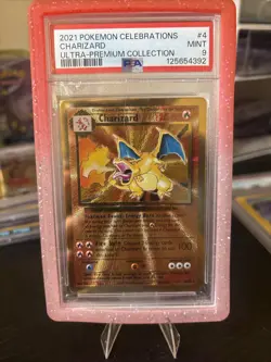 Charizard PSA 9 #4 Celebrations Ultra Premium Collection Metal Promo Pokemon - Image 2