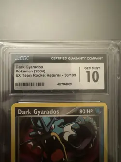(POP 24) CGC 10 GEM MINT Pokemon Dark Gyarados 36/109 EX Team Rocket Returns - Image 2