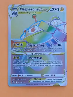 Pokemon Sword & Shield Lost Origin Magnezone VSTAR 198/196 Rainbow Secret Rare - Image 1