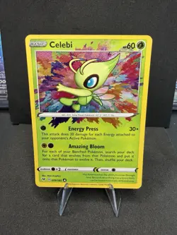 Pokemon Celebi 009/185 Swsh04 Vivid Voltage Amazing Rare Holo Basic 60 HP - Image 1