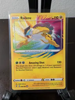 Raikou 050/185 Amazing Rare Holo Pokemon Vivid Voltage SWSH04 NM 2020 English - Image 1