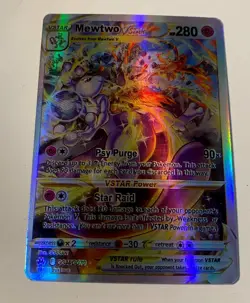 Pokemon Mewtwo VSTAR GG44/GG70 Crown Zenith Full Art Holo Ultra Rare - Image 2