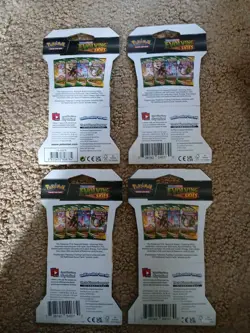 Pokemon TCG Evolving Skies Sleeved Booster Pack Complete Art Set 4 Packs Total - Image 2