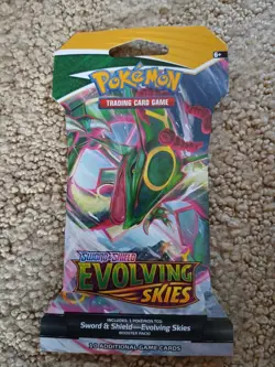 Pokemon TCG Evolving Skies Sleeved Booster Pack Complete Art Set 4 Packs Total - Image 5