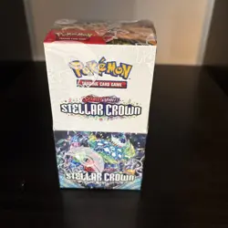 Pokemon TCG Stellar Crown Half Booster Box 18 Pack - New & Sealed - Image 1