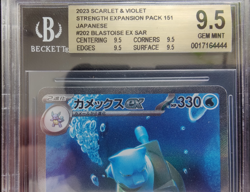 2023 Pokemon JPN SV2A-BLASTOISE EX SAR #202 Special Art Rare-Beckett 9.5 GemMT! - Image 2
