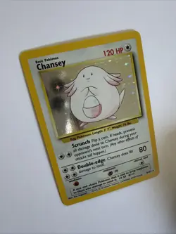 Pokemon Chansey 3/102 Holo Rare 1999 Base Set Unlimited NM - Image 2