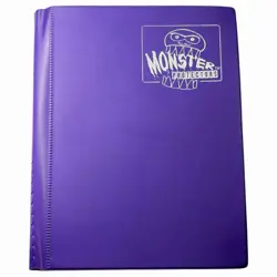 Monster Binder - 4 Pocket Matte Purple Album - Holds 160 Yugioh Magic TCGs - Image 1