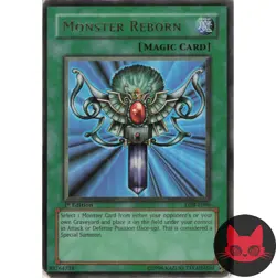 Yugioh Monster Reborn LOB-E096 Ultra Rare 1st Edition HP - Image 1