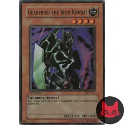 Yugioh Gearfried the Iron Knight PSV-E101 Super Rare 1st Edition MP - Image 1