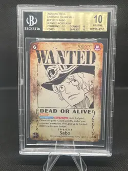 BGS 10 Sabo Wanted Poster Op-13 One Piece TCG - Image 1