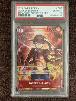 2024 ONE PIECE EN MONKEY D. LUFFY TREASURE BOOSTERS SET PSA 10 - Image 1