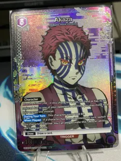 Union Arena Akaza 1 Star Alt Art (Rare) Demon Slayer Volume 2 English - Image 1