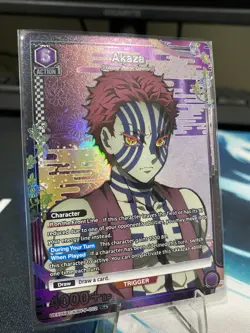 Union Arena Akaza 1 Star Alt Art (Rare) Demon Slayer Volume 2 English - Image 3