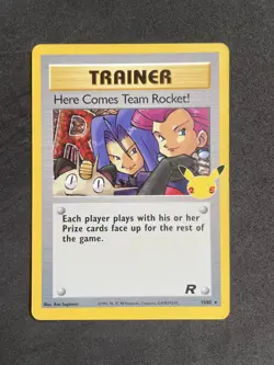 Pokemon Team Rocket Holo Card 'Here Comes Team Rocket' Series 15/82 NM - Image 1