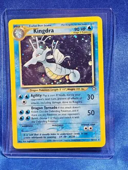Kingdra 8/111 Holo Rare - 2000 Neo Genesis Pokemon Card TCG Moderately Played MP - Image 1